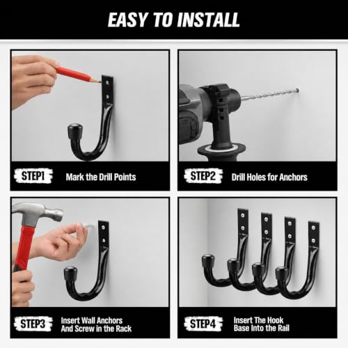24 piece Heavy Duty Garage Storage Hooks