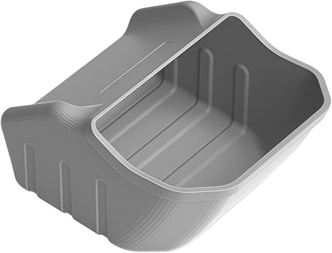 GGCLIMAX Car Organizer Compatible for Tesla Model 3 Highland 2024 Rear Seat Storage Box Silicone Organizer Tray Below Rear Air Outlet Custom Fit Interior Accessory(Model 3 grey 1pc)