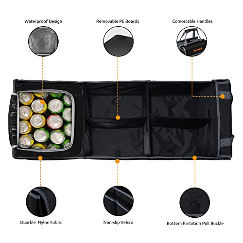 Collapsible Trunk Organizer with Insulated Leakproof Cooler Bag