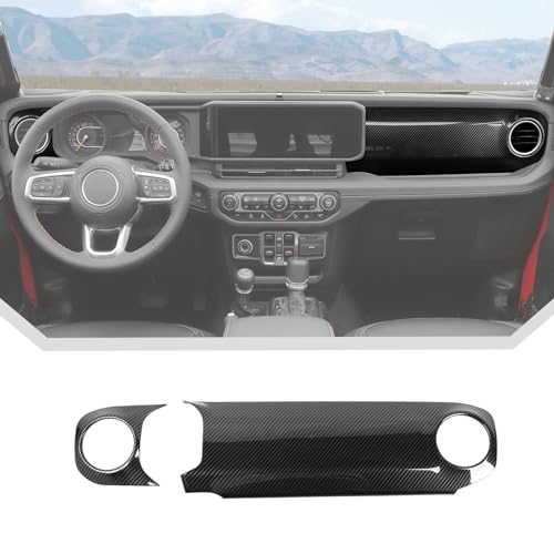 2pcs for 2024+ Jeep Wrangler JL Interior Accessories Center Console Dash Panel Cover Trim