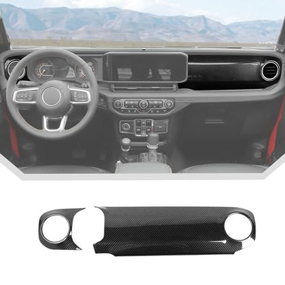 2pcs for 2024+ Jeep Wrangler JL Interior Accessories Center Console Dash Panel Cover Trim