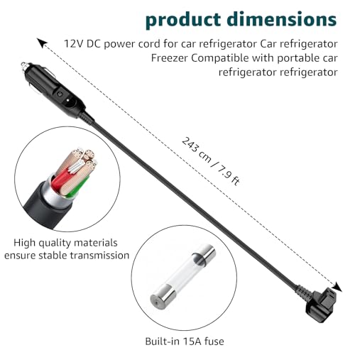 DC 12V Power Cord Car Fridge for Bodega