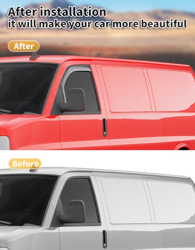 Window Rain Guards for Chevy Express Van & GMC Savana 2500 3500 1996