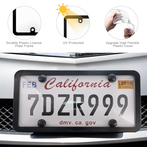 Transparent License Plate Cover and Frames