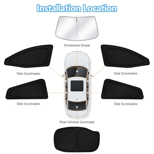 Car Window Shades for 2016 (6 Count)