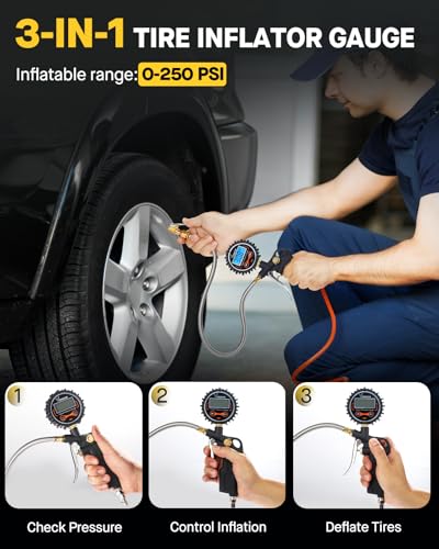 Digital Tire Pressure Gauge with Inflator