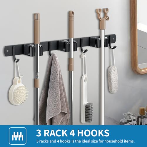 Broom Hanger and Mop Holder