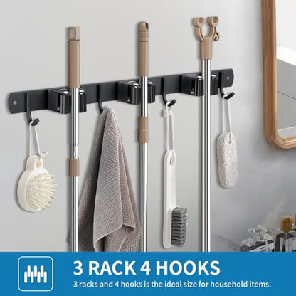 Broom Hanger and Mop Holder