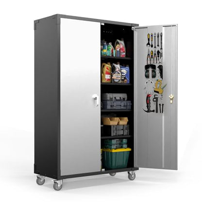Upgraded Wide & Deep Garage Storage Cabinet