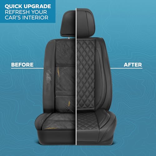 Elite Edition Faux Leather Seat Covers for Cars (2 Count)