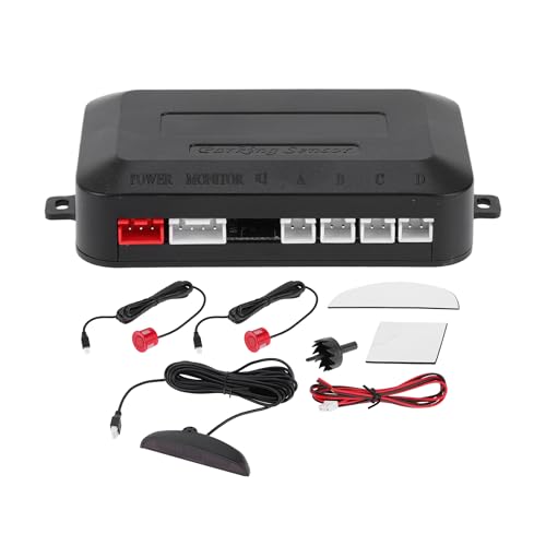 Universal Car Auto Vehicle Reverse Backup Radar System Reverse Parking Sensors Alarm Buzzer Reminder Distance Detection Red 2 Pcs Parking Sensors