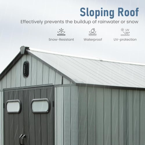 Domi 8x8 FT Resin Outdoor Storage Shed