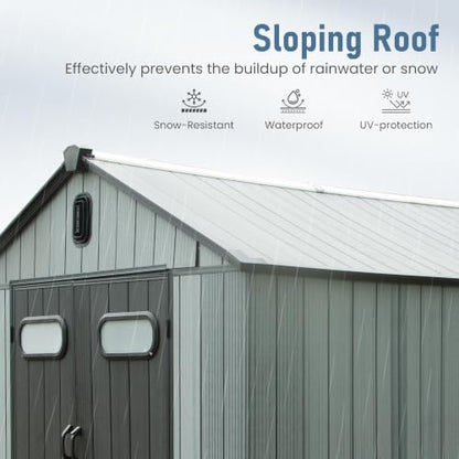 Domi 8x8 FT Resin Outdoor Storage Shed