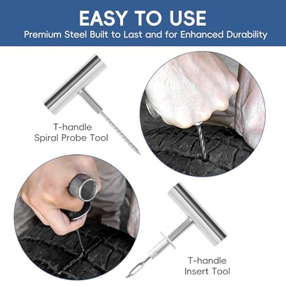 2 Pack Tire Plug Kit with Plugs 36 Pcs for Car