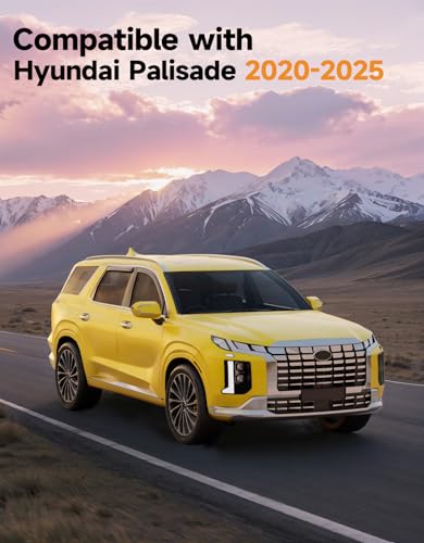 in Channel Window Visors Rain Guards for Hyundai Palisade 2020 (4 Count)