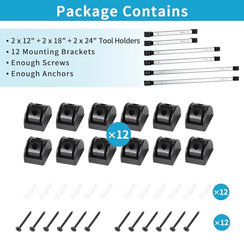 12" 18" 24" Magnetic Tool Holder Strip (6 Count)
