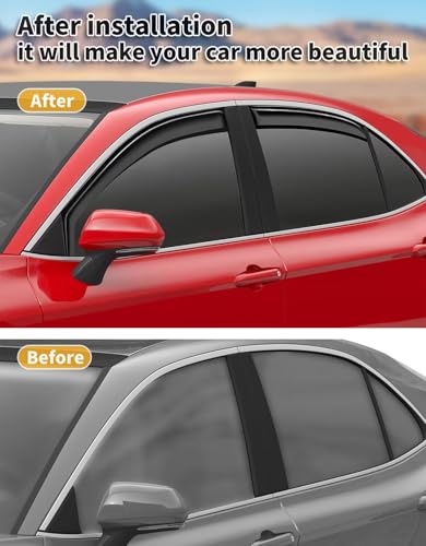 in Channel Window Visors Rain Guards for Toyota Camry 2018 (4 Count)