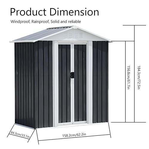 Outdoor Sheds 5FT x 3FT Outdoor Storage