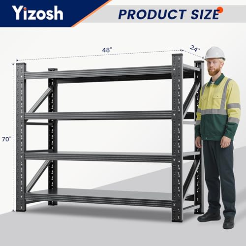 48" W Metal Garage Storage Shelves (4 Count)