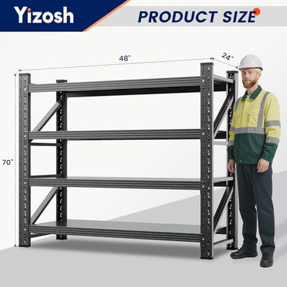 48" W Metal Garage Storage Shelves (4 Count)