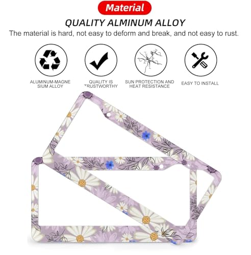 Flowers Daisy License Plate Frames