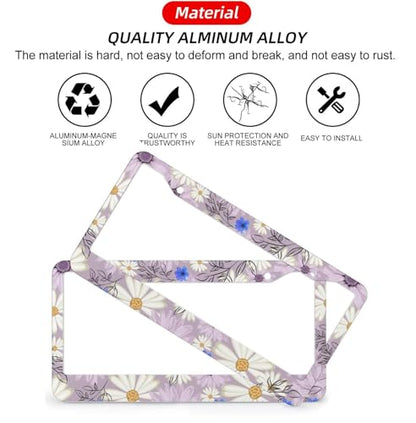 Flowers Daisy License Plate Frames
