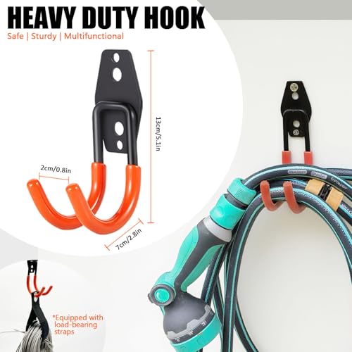 Heavy Duty Garage Storage Hooks 2 Pack Garage Tool Organizer Wall Mount (2 Count)