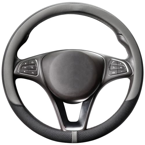 Breathable Car Steering Wheel Cover 15 inch Auto Universal Leather Wrap Non