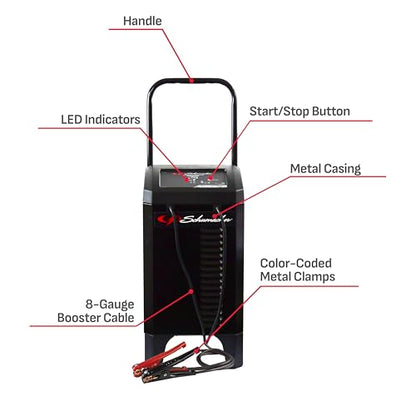 Wheeled Automatic 6A Car Battery Charger and 200A Engine Starter