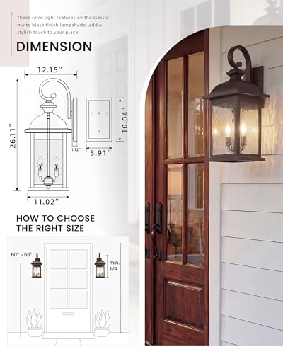 26" Outdoor Wall Sconce