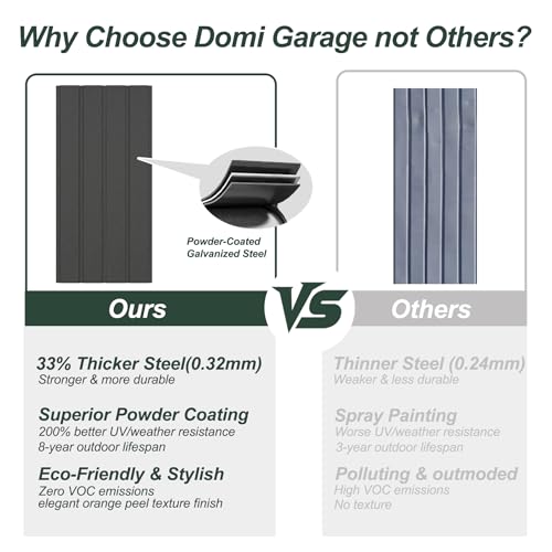 Domi 12'x25' Outdoor Metal Garage Shed