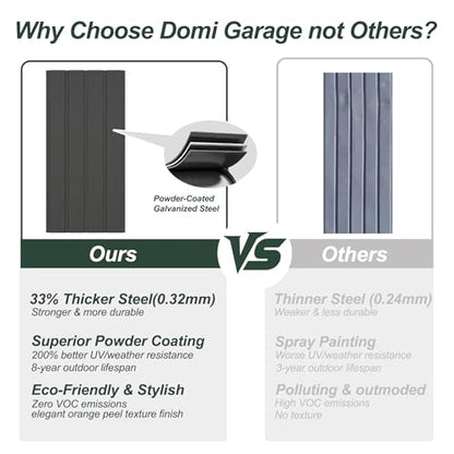 Domi 12'x25' Outdoor Metal Garage Shed