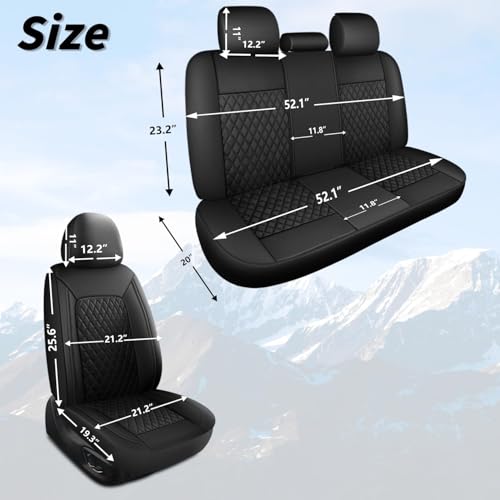 Faux Leather Full Set Car Seat Covers