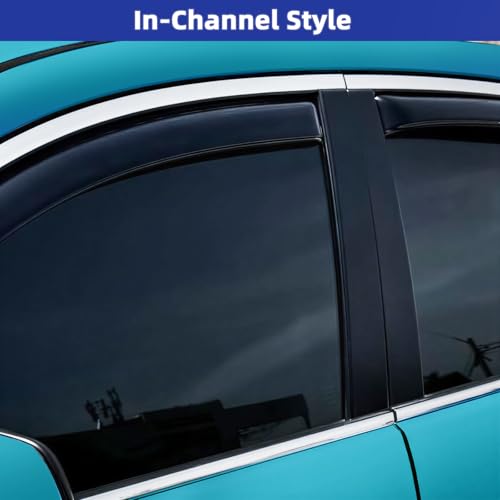 in Channel Window Visors Rain Guards Fit for Honda HR (4 Count)