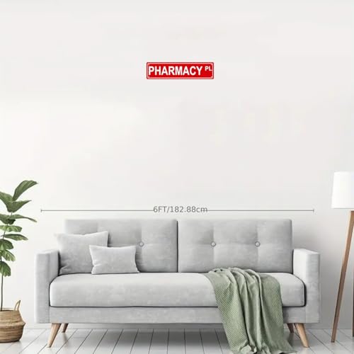 PHARMACY PL SPACE Metal Tin Street Sign Bar Cafe Garage Cave Home Room Wall Bathroom Farmhouse Garden Porch Patio Decor