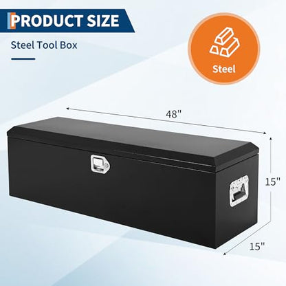 Black Steel Truck Bed Tool Box