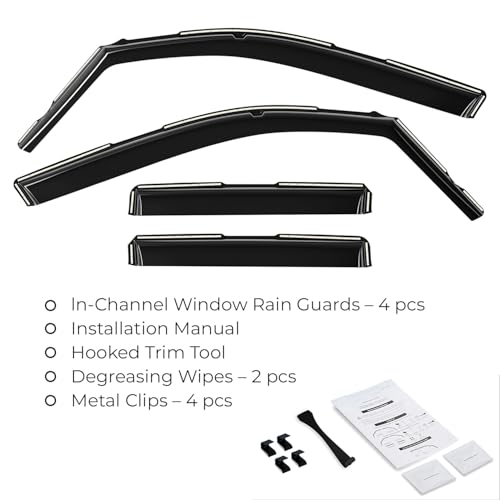 Window Deflectors Smoke Tinted in (4 Count)