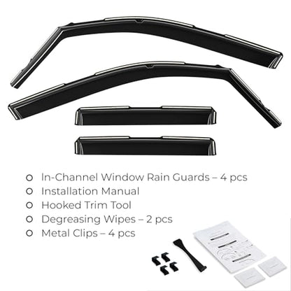 Window Deflectors Smoke Tinted in (4 Count)