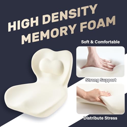 Seat Cushion and Lumbar Support Pillow One Piece for Car Office Chair