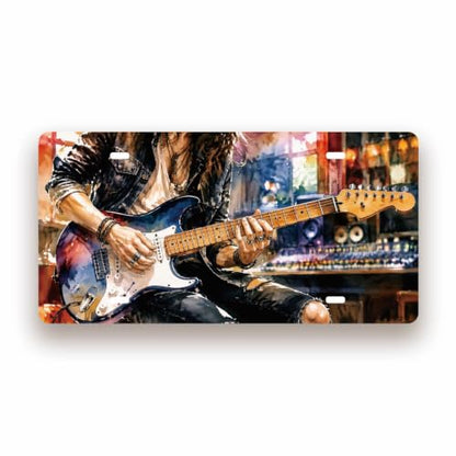 GUITAR STUDIO SPACE Metal Tin Sign License Plate Bar Cafe Garage Cave Home Room Wall Bathroom Farmhouse Garden Porch Patio Decor