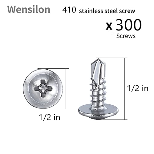 300pcs）#8×1 2”for Sheet Metal Self
