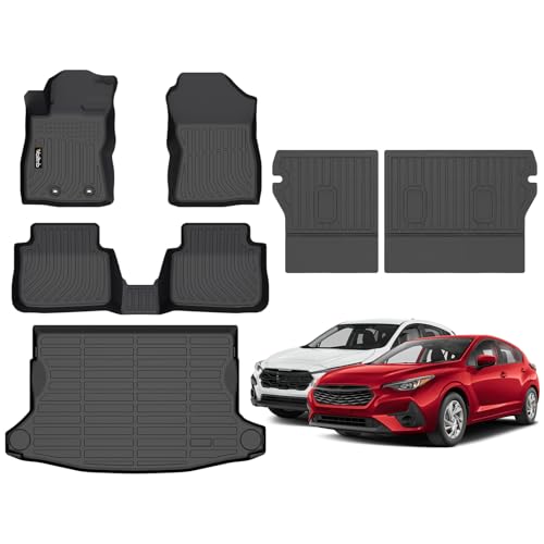 Floor Mats & Cargo Liner Backrest Mat for Subaru Crosstrek 2024 2025 2026 & Impreza 2024