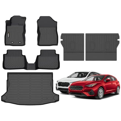 Floor Mats & Cargo Liner Backrest Mat for Subaru Crosstrek 2024 2025 2026 & Impreza 2024