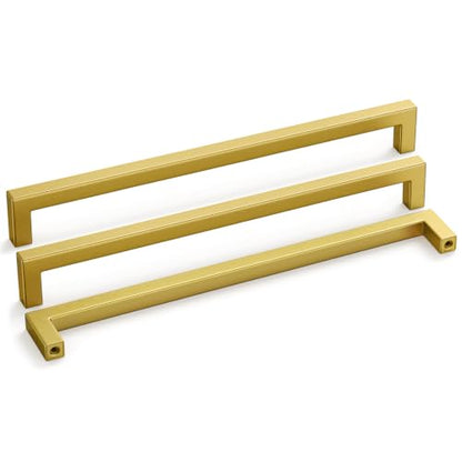20 Pack 11-1/3 in Gold Cabinet Handles Brushed Brass Drawer Pull