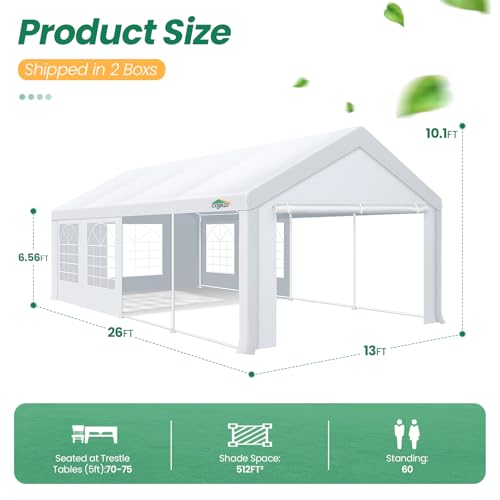 Carport 13x26FT Party Tent Heavy Duty