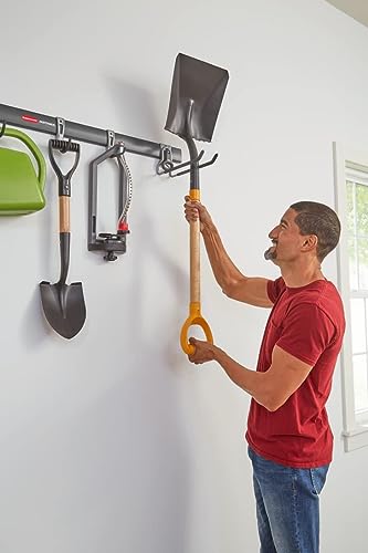 FastTrack Garage Storage Utility Hooks 5 Piece Black All in One Rail Hook Kit and Tool Organizer Heavy Duty for Home