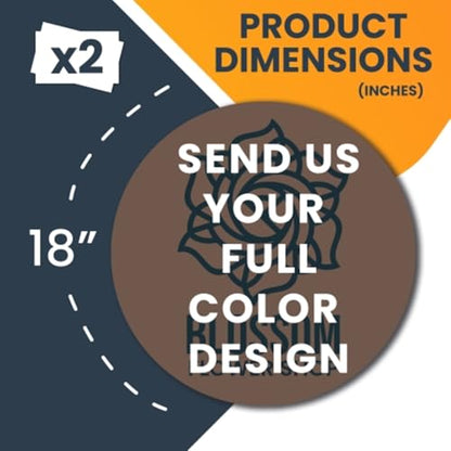 Custom Round Car Magnets 18" (2 Count)