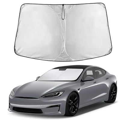 Windshield Sunshade Compatible for Tesla Model S Plaid 2021