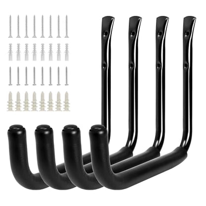 10" Garage Organization Wall Hooks (4 Count)