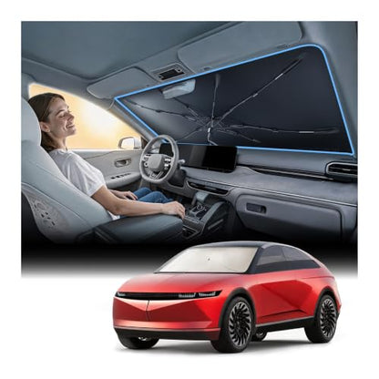 Vinyl Coating Heat Shield] Windshield Sun Shade Umbrella Custom for Hyundai Ioniq 5